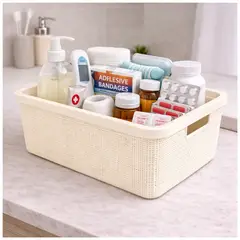 INSPIRA MARKET - Canasta Organizadora con Tapa Multiusos