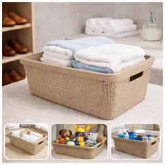 INSPIRA MARKET - Canasta Organizadora con Tapa Multiusos