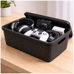 INSPIRA MARKET - Canasta Organizadora con Tapa Multiusos