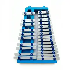 VENTURI - Xilófono Cromático de 25 Notas o Doble Hilera Color Azul