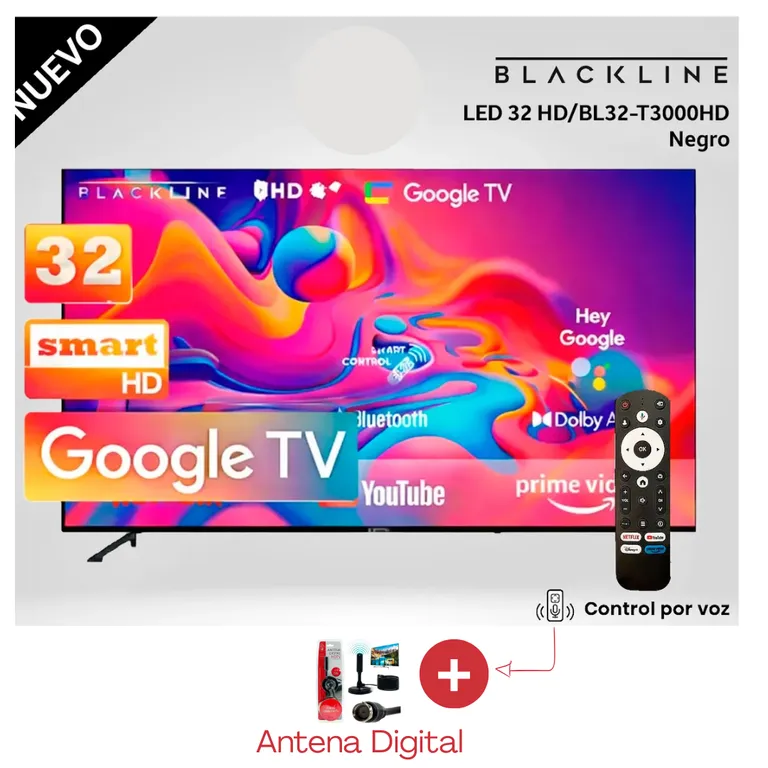 TELEVISOR 32 HD SMART GOOGLE TV BL32-T3000HD + Antena Digital