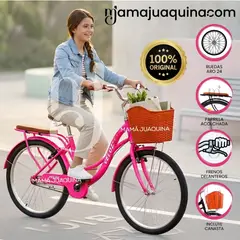 VELOX - Bicicleta Campera Aro 24 «VALENTINA» Colección Exclusiva Dark Pink