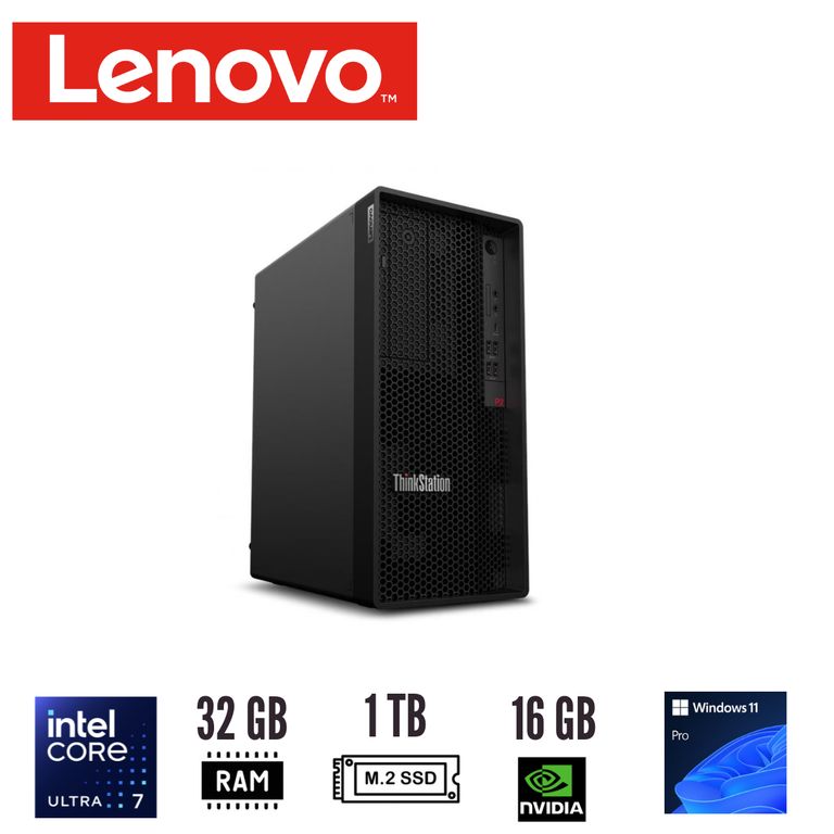 Computador - ThinkStation P2 Tower Gen 2 Core Ultra 7 265K 32GB DDR5 RTX 2000 Ada 16GB 1TB SSD Win11