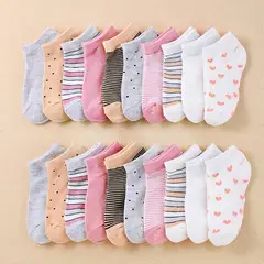 GENERICO - Pack x10 medias tobilleras para niños y niñas