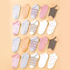 GENERICO - Pack x10 medias tobilleras para niños y niñas