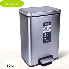 EKO - Papelera Automática de Acero Inoxidable 50 Lts (42x36x67CM) EKO.