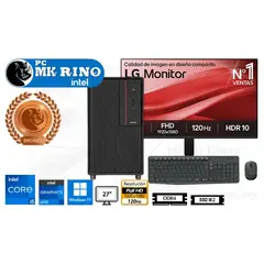 INTEL - Computadora Enovu Core i5-12600K 16GB 512GB SSD 27" UHD 770 Windows 11 Pro