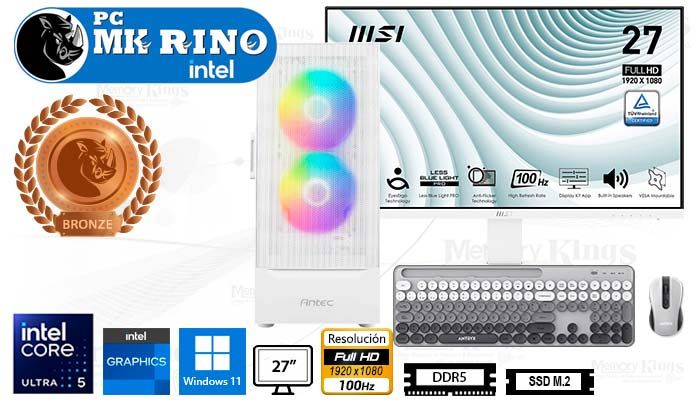 Computadora Enovu Core Ultra 5 225 8GB 512GB SSD 27" Graphics Windows 11 Pro