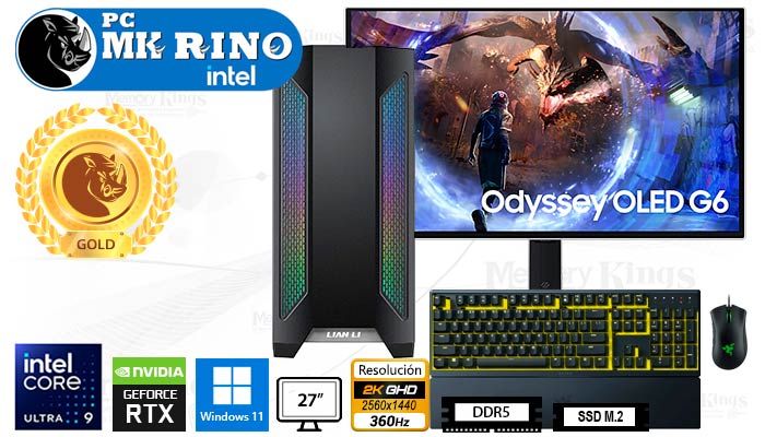 Computadora Enovu Core Ultra 9 285 32GB 2TB SSD 27" RTX 5070 Ti 16GB Windows 11 Pro