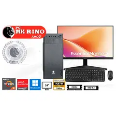 AMD - Computadora Enovu Ryzen 3 3200G 16GB 512GB SSD 24" Radeon Vega 8 Windows 11 Pro