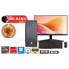 AMD - Computadora Enovu Ryzen 5 3400G 16GB 512GB SSD 24" Radeon Vega 11 Windows 11 Pro