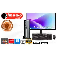 AMD - Computadora Enovu Ryzen 5 3400G 16GB 512GB SSD 27" Radeon Vega 11 Windows 11 Pro