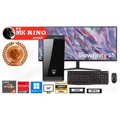 AMD - Computadora Enovu Ryzen 5 5600GT 16GB 512GB SSD 34" Radeon Graphics Windows 11 Pro