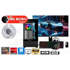 AMD - Computadora Enovu Ryzen 7 9700X 32GB 1TB SSD 27" Radeon RX 9060 XT 16GB Windows 11 Pro