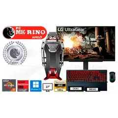AMD - Computadora Enovu Ryzen 7 7700X 32GB 1TB SSD 27" Radeon RX 9060 XT 16GB Windows 11 Pro