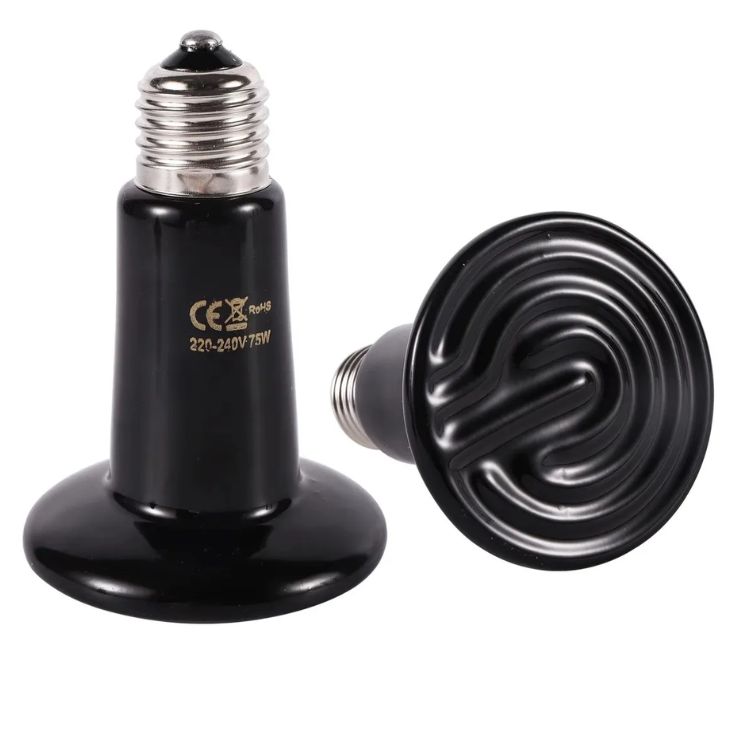 Pack de 2 Focos Cerámicos De Calor 150w E27 Reptiles Para Incubadora