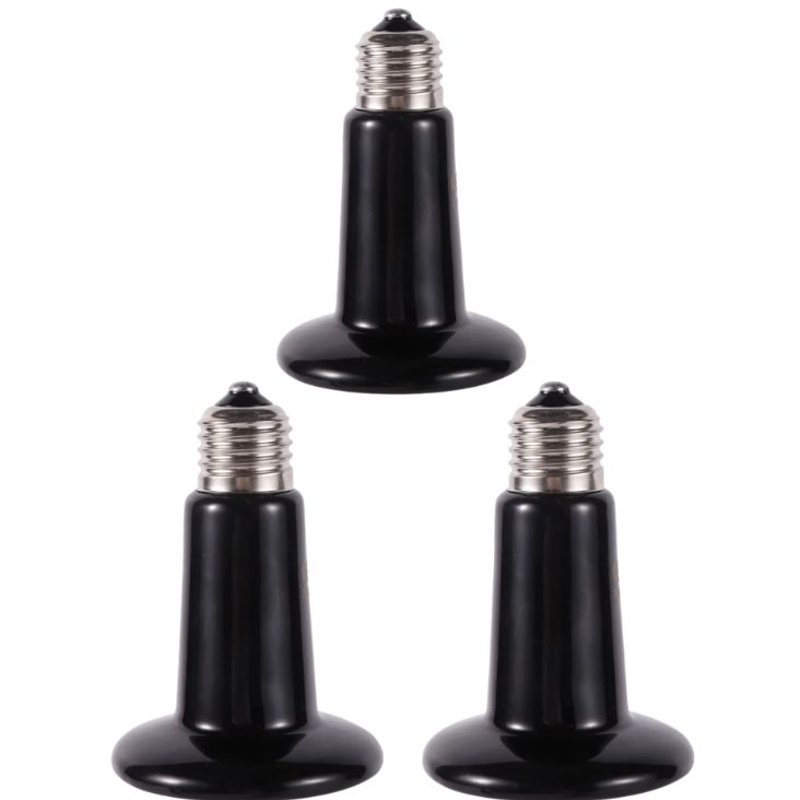 Pack de 3 Focos Cerámicos De Calor 150w E27 Reptiles Para Incubadora