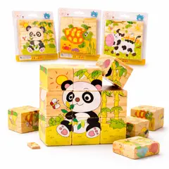 GENERICO - Rompecabezas 3D cubos x6 - Animales