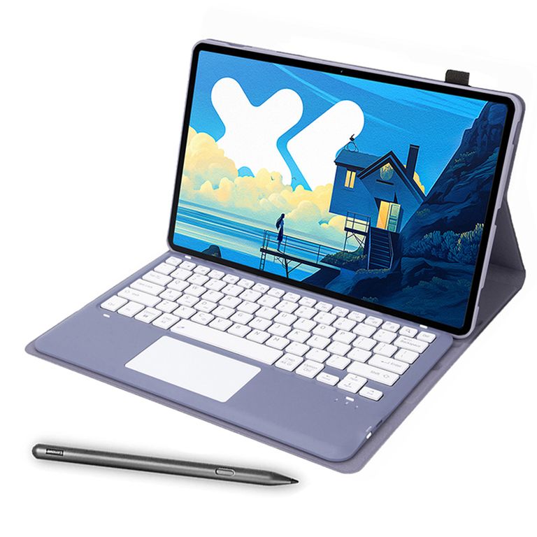 Tablet Xiaoxin Pad Pro 2025 12+256 12.7 WIFI-Verde+Teclado Morado+Lápiz táctil