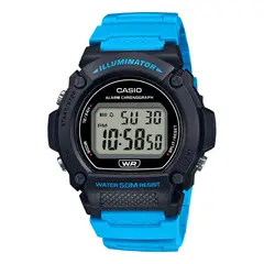 CASIO - Reloj W-219H-2A2 Hombre Resina Celeste