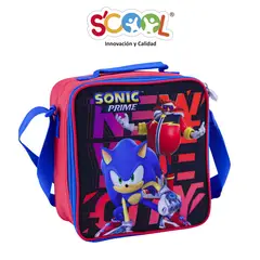 SCOOL - - Lonchera Kombat Cuadrada Tela Sonic Prime