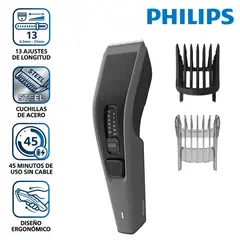 PHILIPS - Cortadora de pelo y barba HC 3525 con 13 ajustes de longitud De 0,5 mm a 23 mm