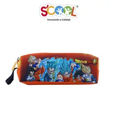 SCOOL - - Cartuchera Escolar Kombat Recta Tela Dragon BallB