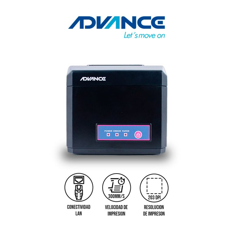 Impresora Térmica ADV-8011N LAN USB Bluetooth 300mms