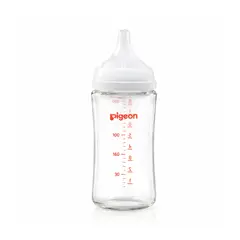 GENERICO - Biberón de Bebé 8oz 240ml Vidrio Tetina de Silicona Soft Touch