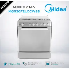 MIDEA - MGS30F2LCCWSS-PE - Cocina De Pie 1 Horno 5 Hornillas 30