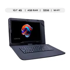 NOVATAB - NOVAT-15 Pantalla 10.1” 4GB 32GB Dual SIM 4G, WiFi 5 Iron Grey + Keyboard Pack.