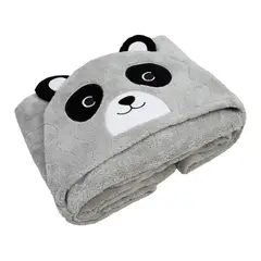 CARESTINO - Toalla Con Capucha 70x140cm Koala Gris