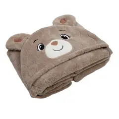 CARESTINO - Toalla Con Capucha 70x140cm Oso Visón