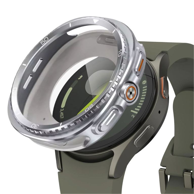 Case de Metal Para Samsung Galaxy Watch 40mm Plateado 8 Classic