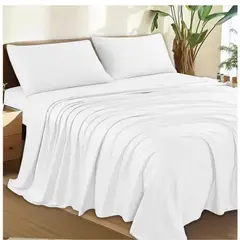 CASATEX - JUEGO DE SÁBANA KING SIZE COLOR ENTERO 100% ALGODÓN