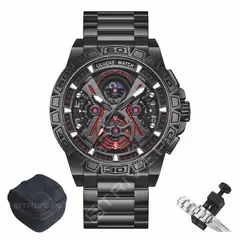 LILUOKE - Reloj Para Hombre Analógico Multifunción Futurista del Espacio Multidimensional Negro