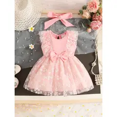 GENERICO - Vestido flores para bebés rosado