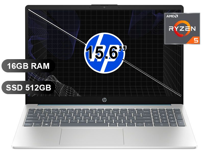 Laptop 15-FC0256LA RYZEN 5-7520U, 16GB RAM, 512GB SSD, SIN WINDOWS, 15.6 B9TP9LA