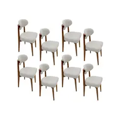 GENERICO - Set x8 Sillas de Comedor Media Luna