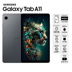 SAMSUNG - Tablet Galaxy Tab A11 de 8.7 SM-X133 4GB / 64GB Wi-Fi Gray - SM-X133NZAAPEO