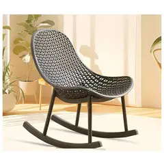 GENERICO - Silla Mecedora Gris Claro