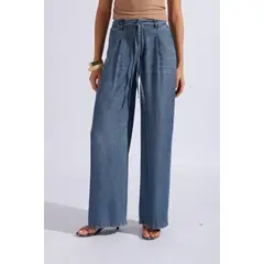 LUVARO - Pantalón Denim Fluido