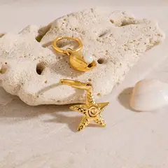 GENERICO - Aretes Huggie Oceánicos