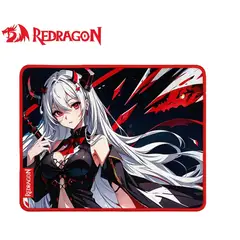 REDRAGON - Mouse Pad AK S P047 Negro Rojo 33x26 cm Gaming Oficina