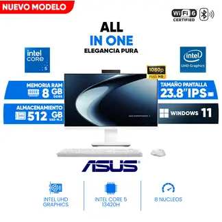 ASUS - All In One P440VAK-WPC0230, 23.8 FHD IPS, Core i5-13420H, 8GB DDR5, 512GB SSD