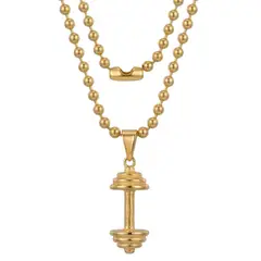 GENERICO - Collar Unisex Pelota Balón Futbol Regalo Deporte Acero Dorado