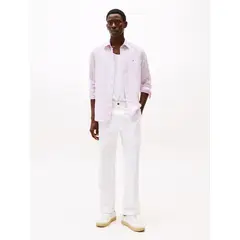 TOMMY HILFIGER - CAMISA LINEN ESSENTIAL STRIPE RF SHIR TH