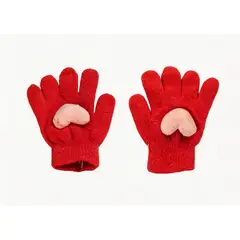 GENERICO - Guantes De Invierno Infantil Diseño Corazón Con Relieve Rojo