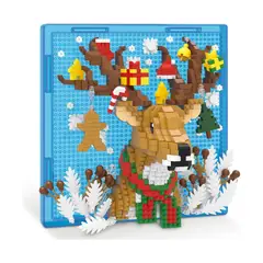 LEGO - TG BLOCKS Micro Christmas Reindeer Animal 3D Wall Art