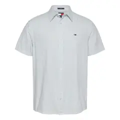 TOMMY HILFIGER - CAMISA TJM REG LINEN BLEND STP SS SHI TH